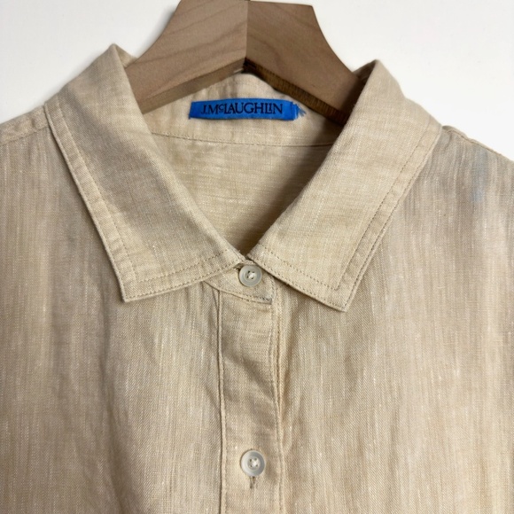 J. MCLAUGHLIN Linen Long Sleeve Button Down Shirt - Picture 7 of 8